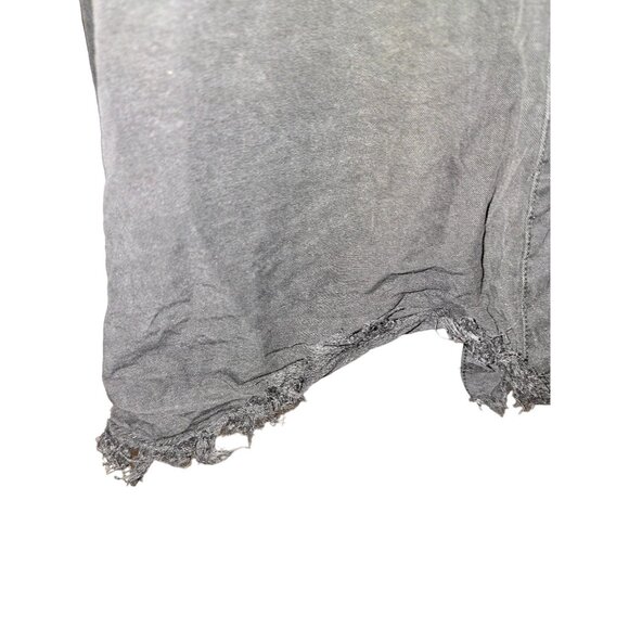 Urban Daizy Womens Tencel Shirt Dress With Frayed Hem & Button Closure - Picture 2 of 6